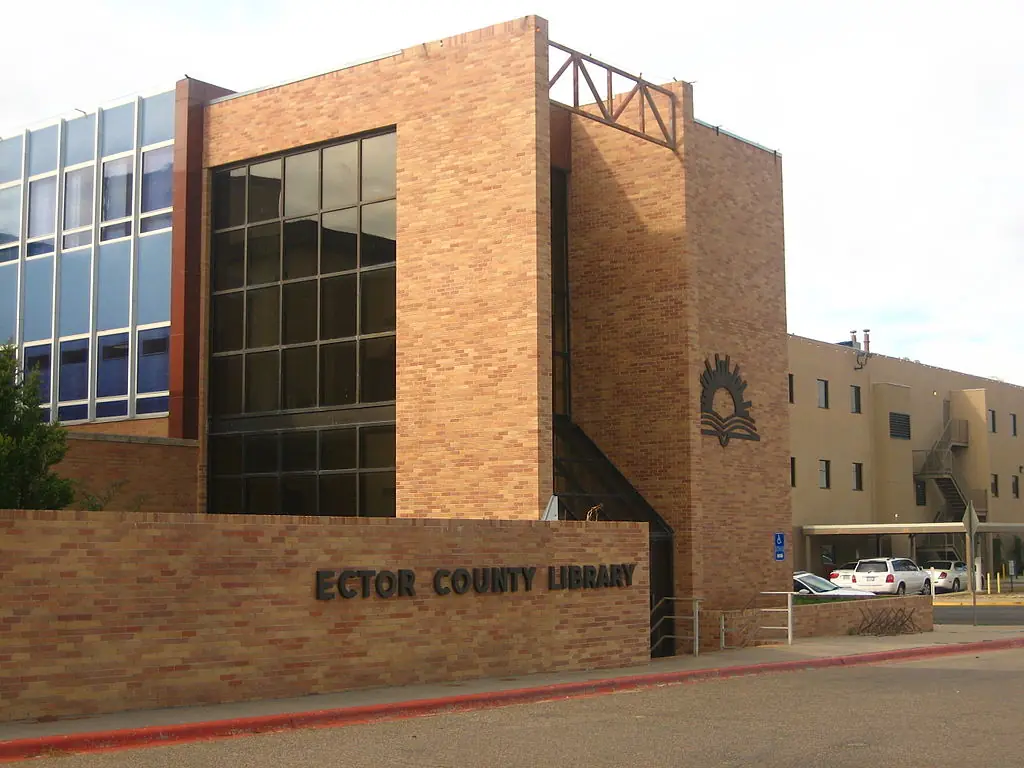Ector County Library building in Odessa, Texas